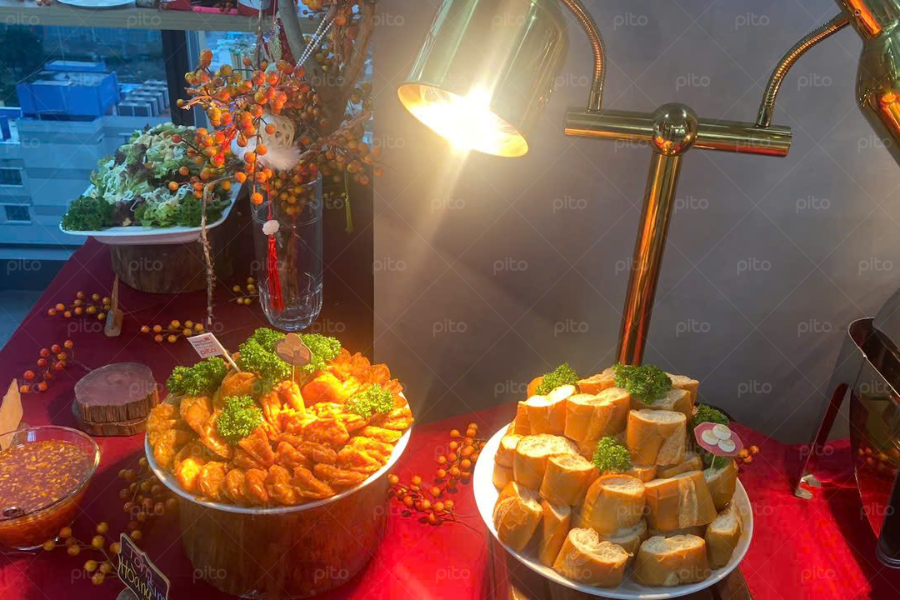 Tiệc Buffet Trang Trí Trung Thu Tone Đỏ 4