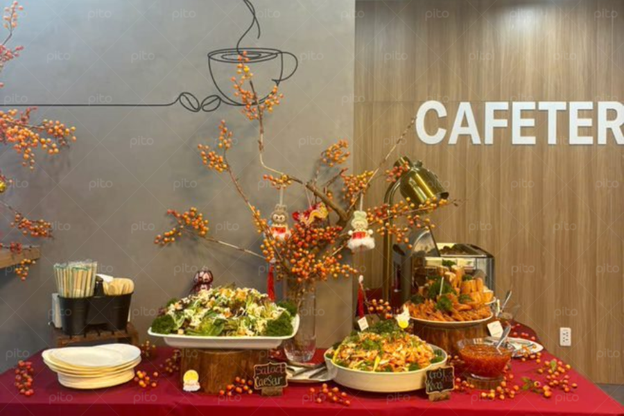 Tiệc Buffet Trang Trí Trung Thu Tone Đỏ 5