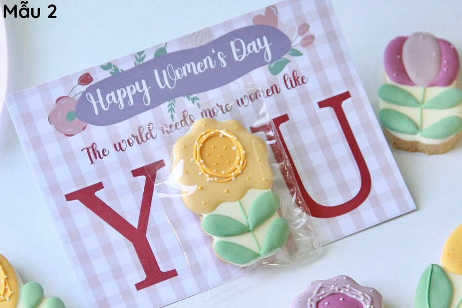 Gift Box Cookie Hình Hoa Kèm Thông Điệp 2