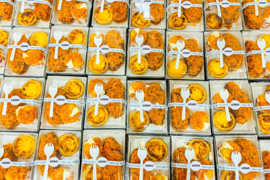 Box 3 Bánh Tart Trứng Bông Lan Trứng Muối Và Bánh Mì Chà Bông 3