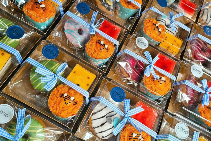 Box Bánh Bông Lan Trứng Muối Donut Và Cheesecake Chanh Dây 2