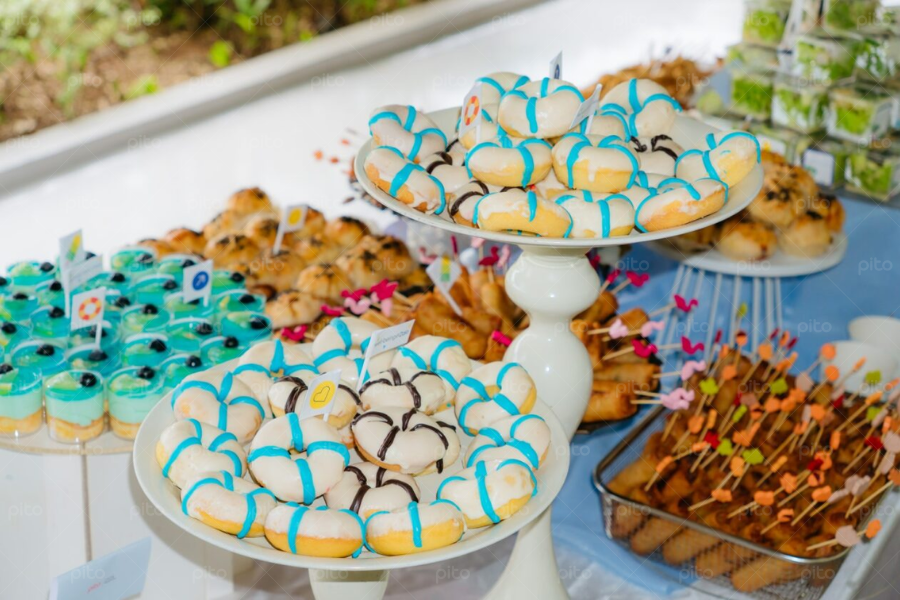 Tiệc Finger Food Decor Tone Xanh Biển  4