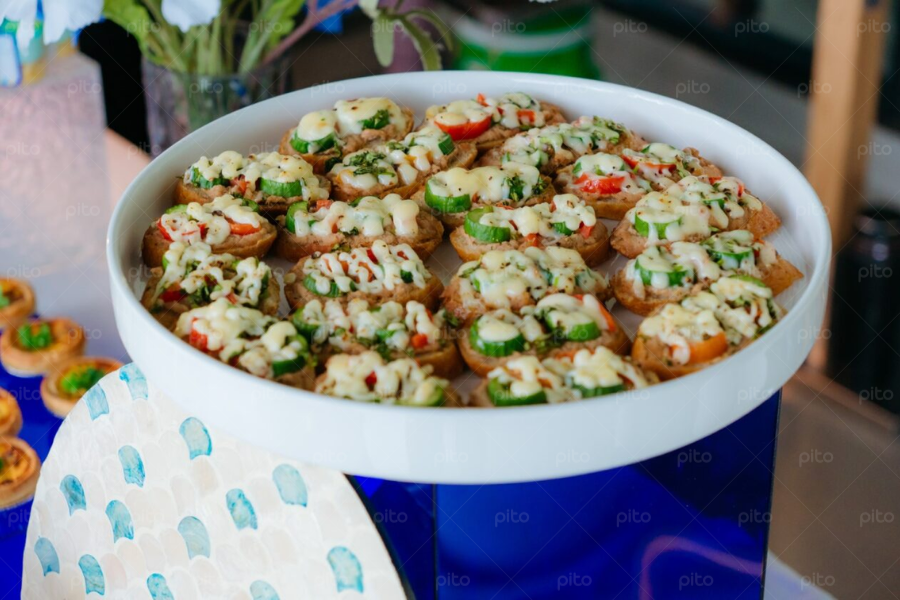 Tiệc Finger Food Decor Tone Xanh Biển  2